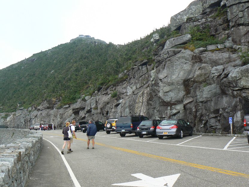 139-returning to car-see summit bldg at top of peak.jpg
